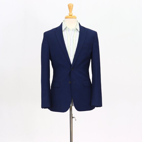 Joseph Abboud 38R Blue Blazer Sport Coat Jacket 2-Button Solid Y782